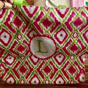 Pink and Green Large Tote